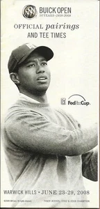 Buick Open Finals Pairings 2008 Tee Times Folleto Cubierta desplegable Tiger Woods - Imagen 1 de 4