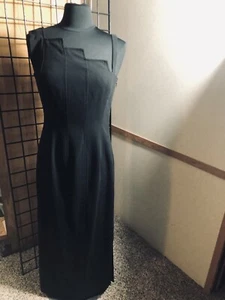 Vintage 90's Cynthia Howie for Maggy Boutique Sexy Black Midi Dress Size 8 - Picture 1 of 10