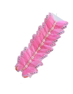 12 Baby Pink Feather Monarch Butterflies 3inch- Light Pink Butterfly floral pick - Picture 1 of 11