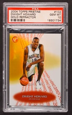 2004 TOPPS PRISTINE GOLD REFRACTOR DWIGHT HOWARD #102 21/27 PSA 10 - Image 1 of 2