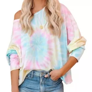 TIE DYE LONG SLEEVE TEE NWT fashion designs - Picture 1 of 3
