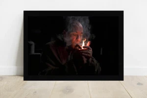Sopranos Poster-Tony Soprano-James Gandolfini-Smoking Cigar-Mob Movie Decor-1201 - Picture 1 of 4