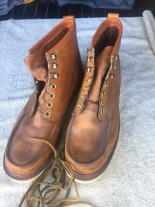 Vintage Gorilla Brown Leather Work Boots Mens 11 EE - Picture 1 of 8