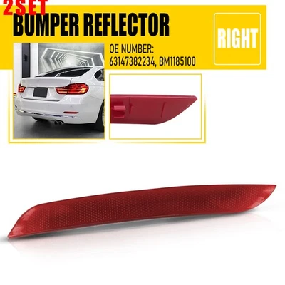 2Set Bumper Reflector For 2012 13 14-2015 BMW 328d 320i 328i xDrive 14-15 428i R - Image 1 of 4