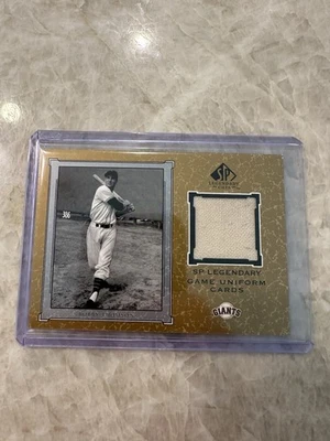 2001 SP Legendary Cuts Legendary #J-BT Game Uniform Bobby Thomson Used Jersey - Image 1 of 4