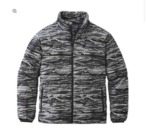Patagonia Down Sweater Jacket Kids Large Gray Full Zip Winter Coat - Picture 1 of 7