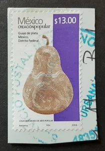 MEXICO 2006 $13 Silver Pear Folk Art on Paper Mi 3243II Scott 2503a VF 8936-1 - Picture 1 of 1