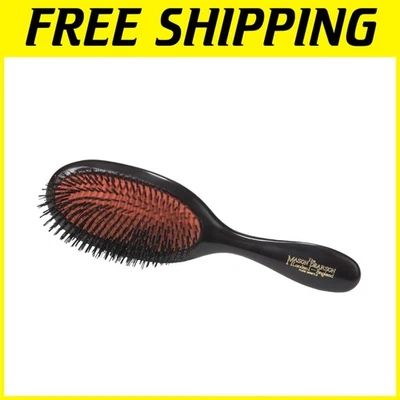 Cepillo de cerdas de jabalí ovalado - mango de madera natural Foto 1 de 4