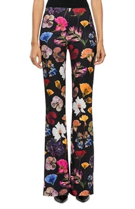 Alice and Olivia Women Floral Print Bootcut Pants Timeless Blossom Size 2 - Picture 1 of 5