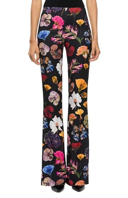 Calça Bootcut Feminina Estampa Floral Alice and Olivia Flor Atemporal Tamanho 2 - Imagem 1 de 4