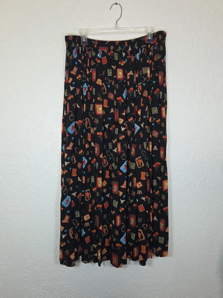 Maxi falda vaquera vintage Stonebridge con temática occidental 1X Foto 1 de 4