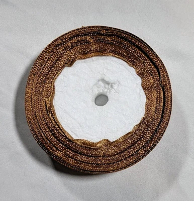 25 Yards 1" 25mm Single-faced Satin Ribbon Wedding Party Craft Coffee Brown - Image 1 of 4