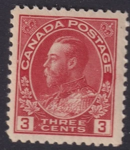 CANADA Sc#108.1 VLH KING GEORGE V  3¢ BROWN - Picture 1 of 1