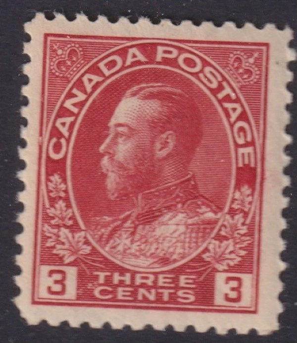 CANADA Sc#108.1 VLH KING GEORGE V  3¢ BROWN - Image 1 of 1