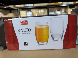 Hiball Tumbler Salto Clear Glass Drinking Glasses - Brand New - Picture 1 of 2