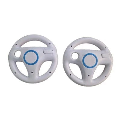 Volante de carreras blanco 2 piezas para mando a distancia Wii juego Mario Kart juego Foto 1 de 2