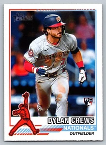 Dylan Crews Nationals 2025 Topps Heritage #76R-12 '76 Redefined Rookie RC SP - Bild 1 von 2
