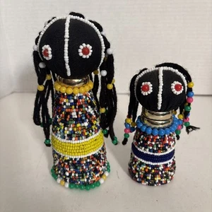 2 Ndebele Perlen Puppe Südafrika - Bild 1 von 7