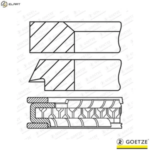 4x PISTON RING KIT 08-446000-00 STD FOR 1NR-FE 1.3L 2NR-FE 1.5L 3NR-FE 1.2L - Picture 1 of 10