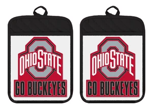 Ohio State Buckeyes Pot Holders Oven Mitts Hot Pad Linen Towel Kitchen DZ305DPH - Imagen 1 de 14