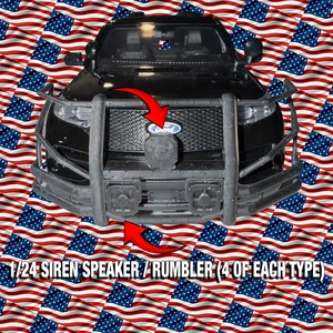 1/24 Diecast Fire/EMS/Police Siren Speaker & Rumbler Pack ( 4 of each type) - Picture 1 of 6
