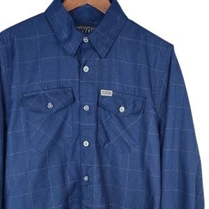 Dixxon Flannel Company Shirt Mens Large Blue Plaid The Myers Halloween Michael - Picture 1 of 11