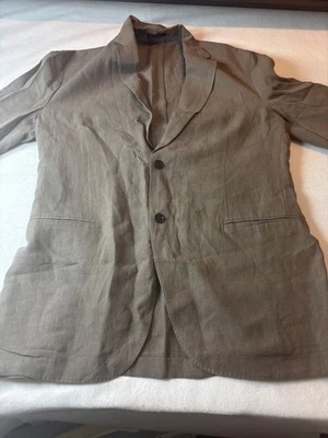 Etro Mens Brown Linen Blazer Jacket Size TG 56 - Image 1 of 4