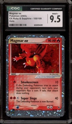 Pokemon Magmar ex EX Ruby & Sapphire Holo Ultra Rare #100 CGC 9.5 - Image 1 of 2