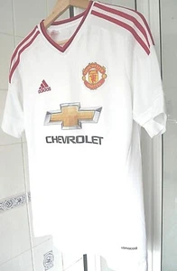 Camiseta de fútbol visitante MANCHESTER UNITED 2015-16 grande para niños 15-16 años pecho 36" - Imagen 1 de 12