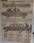 1969 Fiat 124 Vintage Newspaper  Print Ad 4 1/2" X 6 1/2"