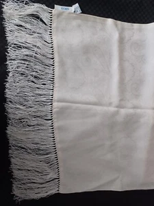 Gucci Seide weiß Fransen Schal weiß 59" x 19" Italien alt Vintage - Bild 1 von 6