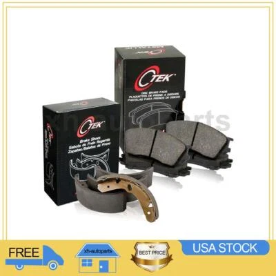 Juego de 2 pastillas de freno delanteras traseras C-Tek zapatas de freno de tambor para Toyota Camry 1992~2001 XH Foto 1 de 4