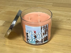 PEACH BELLINI 3-Wick Candle Bath & Body Works 14.5 oz New - Picture 1 of 15