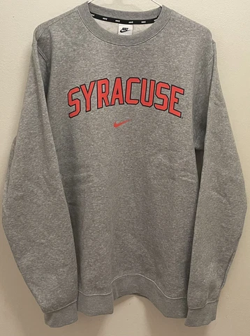 Syracuse Orange Gray Nike Crew Neck Sweatshirt Men's Size Large - NWT Cover