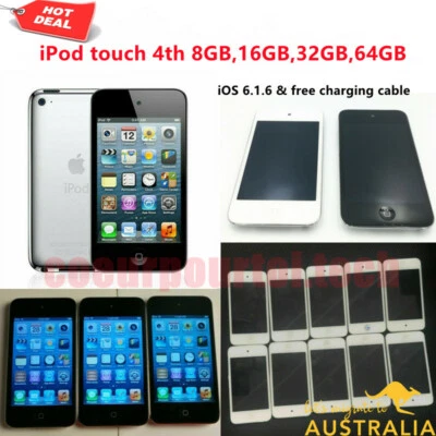 Apple iPod touch 4th Generation Gen 8GB 16GB 32GB 64GB Black & White - Image 1 of 4