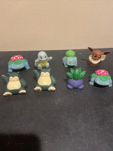 1999 Franco & Sons POKEMON Bath Toy Lot of 8 BULBASAUR Snorlax Cover