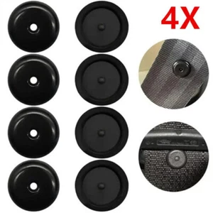 4x Universal Sicherheitsgurt Stopper Clip Gurtstopper Kunststoff Knopf Schwarz - Picture 1 of 13