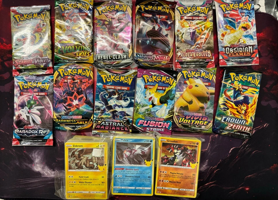 Pokemon Card Lot 100 TCG Cards Booster Pack and Holographic Cards NO DUPLICATES - Image 1 of 1