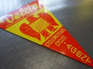 Velda ADF Cyclomoteurs, Cycles altes Blechschild aus Frankreich um 1950 TOP - Bild 1 von 8