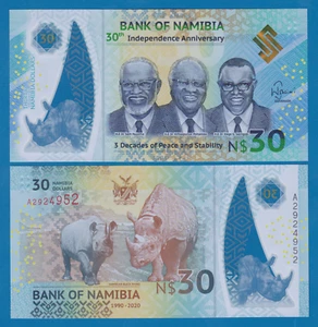 Namibia 30 Dollars P 18 UNC 2020 Commemorative Polymer - Picture 1 of 1