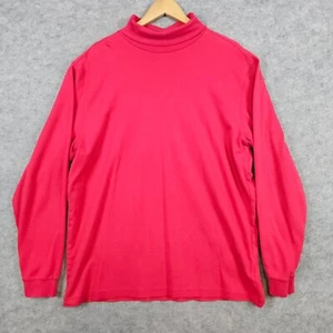 Lands End Herren Rollkragenpullover rot Gr. XL/T 100% Baumwolle Preppy FADING - Bild 1 von 10