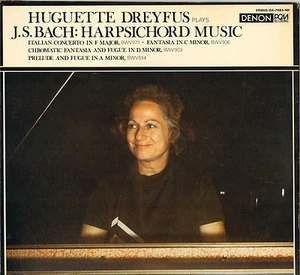 HUGUETTE DREYFUS, BACH "HARPSICHORD MUSIC" LP DENON OX-7083 - Picture 1 of 2