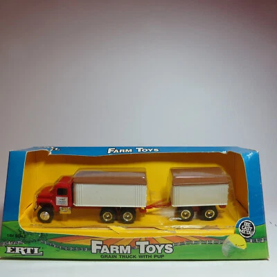 Camión de grano Ertl y cachorro hecho en EE. UU. 1987 1/64 ER-646-10EO-BH Foto 1 de 4