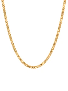 Men'S Stainless Steel Gold-Tone 24" Flat Curb Chain Necklace - Mens Necklace - Picture 1 of 12