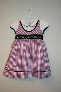 NWT Spring Summer Purple Roses Smocked Baby Dress 18M - Picture 1 of 2