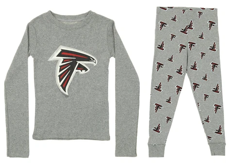 OuterStuff NFL Kids Atlanta Falcons Long Sleeve Tee & Pant Sleep Set Cover
