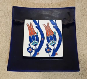 Vintage Anikya Iznik Turkish Pottery Tile Wall Hanging DIsplay Islamic Persian - Picture 1 of 4