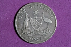 1931 Australia 1 Shilling Silver Coin #M21978 - Picture 1 of 2
