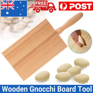 Gnocchi Board Pasta Maker Tray Home Made Rubberwood Italian Potato Dumpling Tool - Picture 1 of 11
