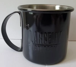 Larceny Bourbon Whiskey Schwarz Metall Geprägtes Logo Mule Becher Tasse - Bild 1 von 6